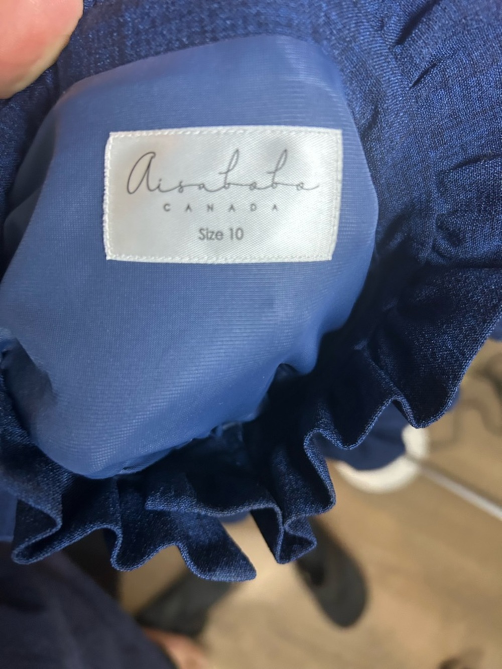 Navy Ruffle-Trim Dress - Picture 5 of 5